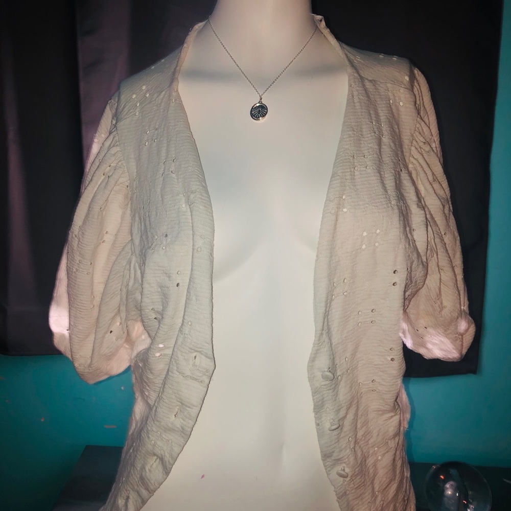 white crop top cardigan